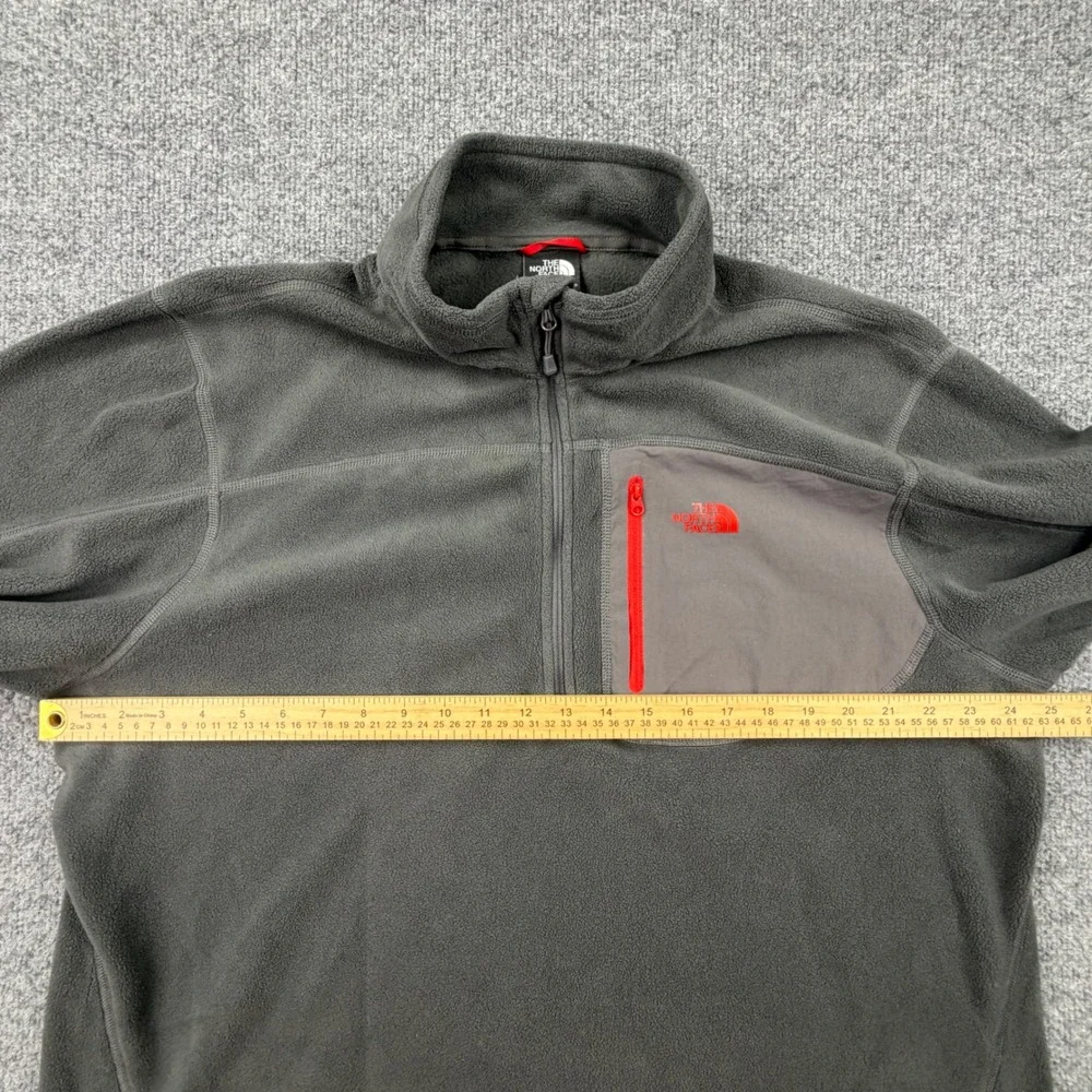 The North Face Mens Polartec Classic 1/4 Zip Fleece‎ Pullover Gray XL